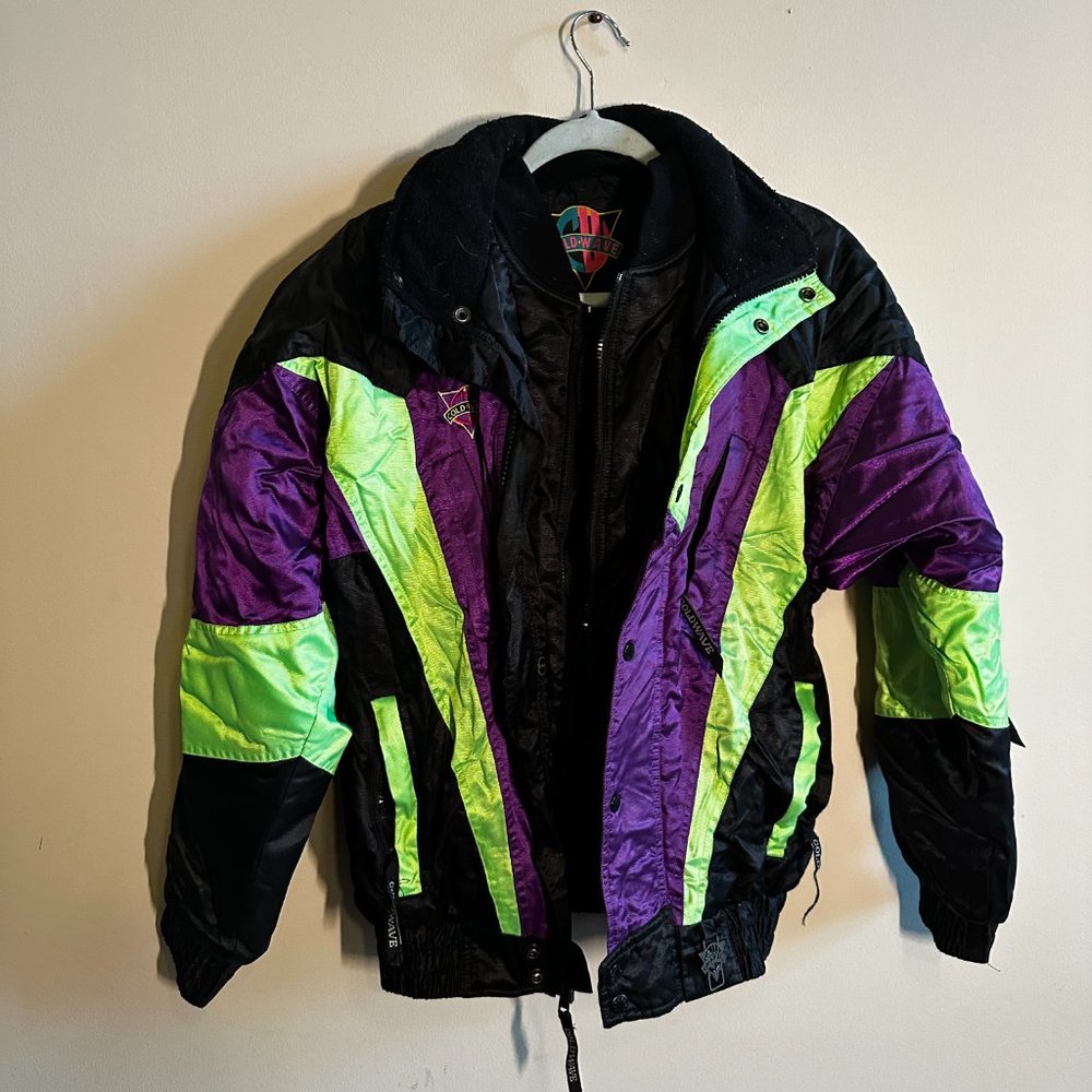 Vintage 90s Cold Wave Snowmobile Coat mens XS womens M